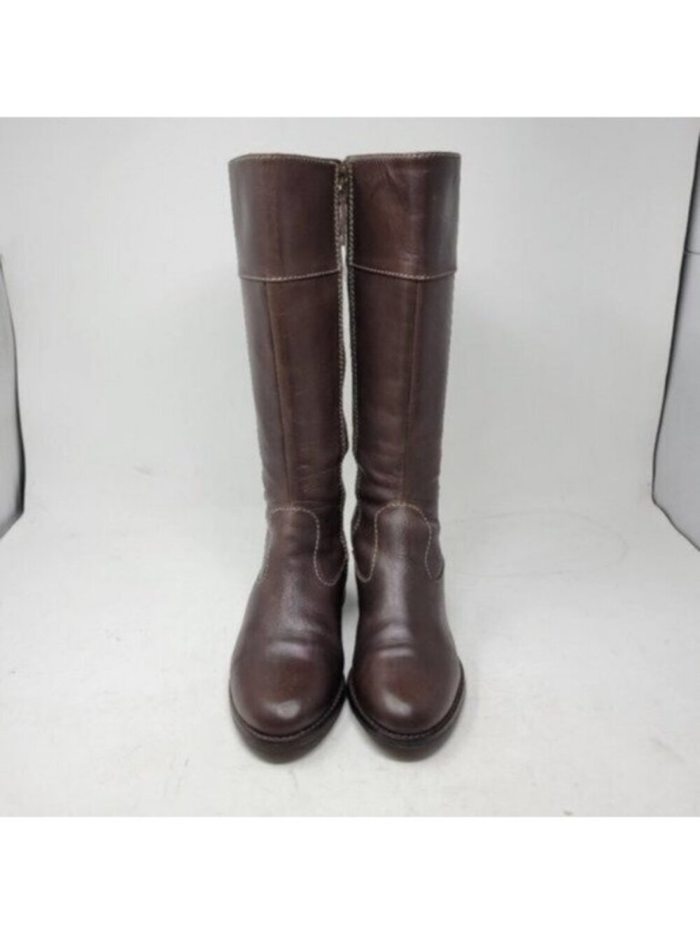 Boden | Leather Tall Knee High Riding Boots Brown - Picture 6 of 14